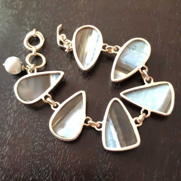 Owyhee opal sterling silver bracelet - Picture 6 of 10